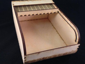 láser de corte roll-top box los contenedores el acrílico hogares lasercut cortadora útil la madera 3d print model - Mito3D