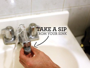 sink fountain bathroom drink gadget water 3d print model - Mito3D