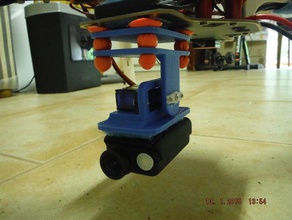 servo tilt mount mobius r c vehicles anti vibration camera earplugs fpv quadcopter rc 3d print model - Mito3D