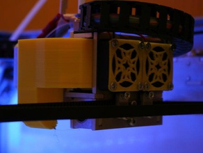 leapfrog creatr - Lüfter wieder montieren 3d-Drucker-Extrudern Luft Kühlung extruder fan mount 3d print model - Mito3D