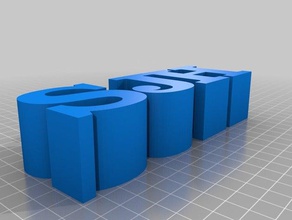sjh 3 letters row customized 3d print model - Mito3D