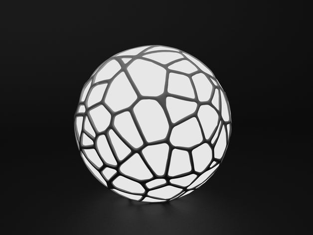 voronoi lamp 2 decor home light lighting 3D print model - Mito3D