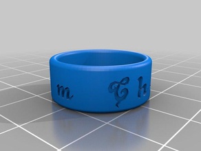 m charlie anello anelli su misura 3d print model - Mito3D