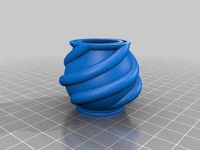 turbo-bol turbo-vase+ suite continue sculptures bol turbo-vase vase 3d print model - Mito3D