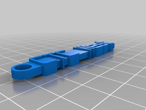my customized message keychain 1 organization 3d print model - Mito3D