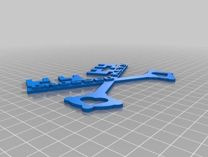 crossed keys 3d printing 3d print model - Mito3D