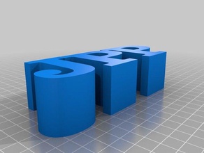 my customized 3 letters row jp 3d print model - Mito3D