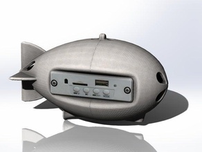 zeppelin hindenburg mp3 player & speaker electronics blimp 3d print model - Mito3D