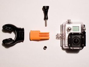 gopro Mund montieren Kamera mount surf 3d print model - Mito3D