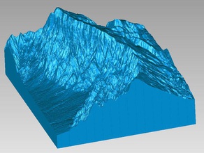 elevation sandia crest nm 3d print model - Mito3D