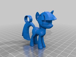 twilight sparkle Schlüsselanhänger keychain mlp mlpfim my little pony 3d print model - Mito3D