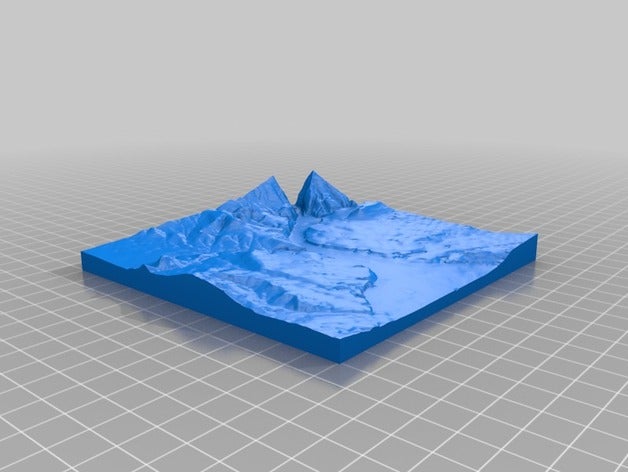 confluenza wenas cr & yakima r wa modelli Mappa in 3d una mappa topografia 3D print model - Mito3D