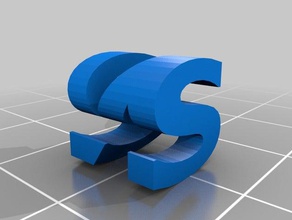 s-n zwei-Buchstaben-Skulptur Skulpturen kundengebundene 3d print model - Mito3D