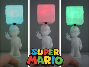 super mario shining quetion box toys & games led lightitup question 3d print model - Mito3D