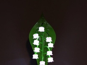 lily de la vallée lampe ménage décor fleur l'abat-jour lumière l'éclairage l'usine protonik 3d print model - Mito3D