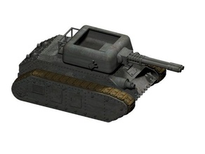 dieselpunk tanque de aa la torreta vehículos 28mm aaa contra aeronave armadura conversión libre vehículo zsu 3d print model - Mito3D