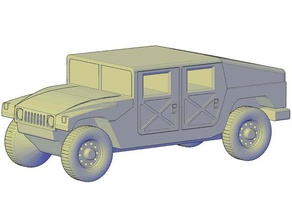 hmmwv hummer h1 military slantback vehicles m1025 toy car vehicle wheeled 3d print model - Mito3D