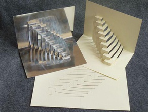 stepped arches greeting card household laser cut 3d print model - Mito3D