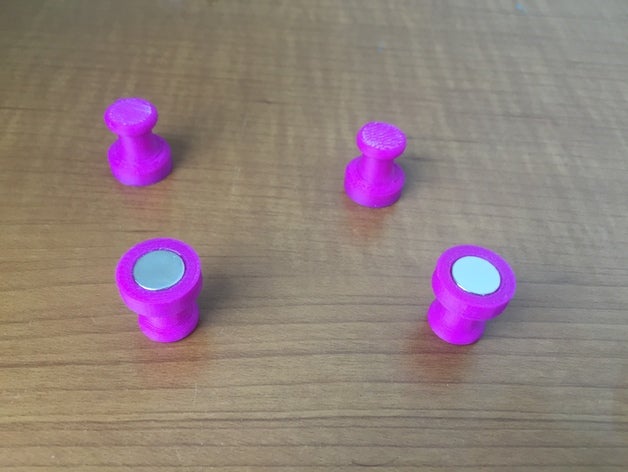 magnetic thumbtacks v2 office 3D print model - Mito3D