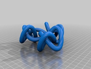 Verbindung dreifach-Knoten Mathe-Kunst 3d print model - Mito3D