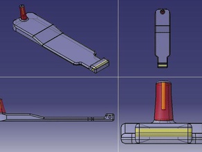 lampe de poche à manivelle la main outils 3d print model - Mito3D