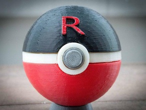 la team rocket rocketball pokeball fermoir magnétique le costume de cendre misty pokemon 3d print model - Mito3D
