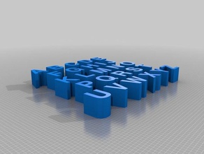 bloque básico de las letras aprendizaje el alfabeto 3d print model - Mito3D