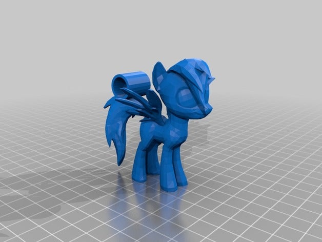 gökkuşağı çizgi Anahtarlık benim küçük Midilli rainbow dash 3D print model - Mito3D