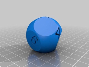 my customized 7-sided die dice 3d print model - Mito3D