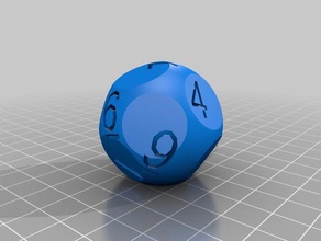my customized 11-sided die dice 3d print model - Mito3D