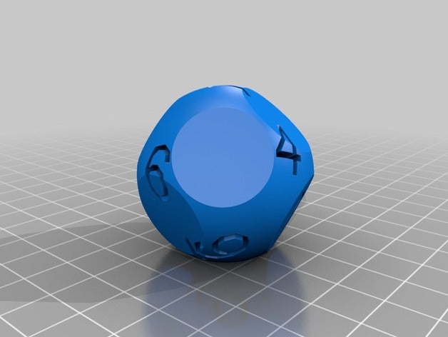 my customized 9-sided die dice 3D print model - Mito3D