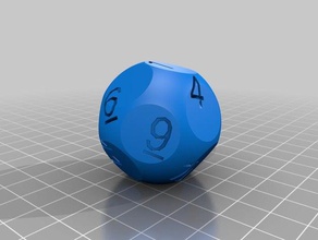my customized 13-sided die dice 3d print model - Mito3D