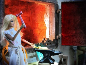 barbie-kompatibel-Schmiede hammer barbie forge kickstarter notseej - Spielzeug zheng3 3d print model - Mito3D