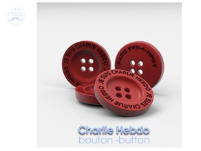charlie hebdo bouton coat button fashion 3d printer printing je suis makerbotdigitizer paris ultimaker 3d print model - Mito3D