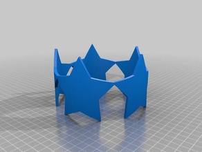 shadow play-Sterne-Kreis Dekor Kerze Kreis spielen Schatten Stern 3d print model - Mito3D