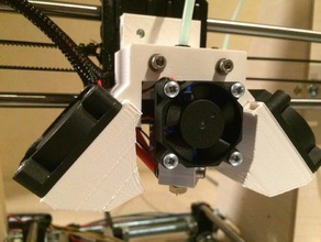 prusa i3 rework bowden mount e3d-v6 3d printer parts e3d v6 fan 3d print model - Mito3D
