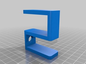 my customized parametric desk hook w hole headphone cable office 3d print model - Mito3D