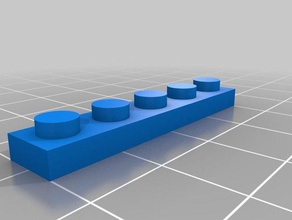 benim lego 5x1 plaka özelleştirilmiş inşaat oyuncaklar 3d print model - Mito3D