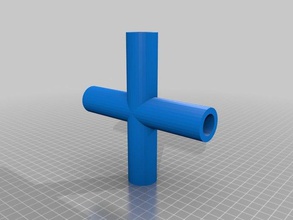kite rod connector shape parts customized 3d print model - Mito3D