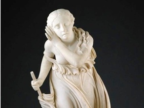 nydia blind Blumenmädchen von Pompeji nachempfunden 1855&acirc&euro&ldquo56 geschnitzt 1858 durchsucht Replikate weiblich randolph rogers statue Frau 3d print model - Mito3D