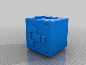 mario mistério bloco de chaveiro chaveiros 3d print model - Mito3D