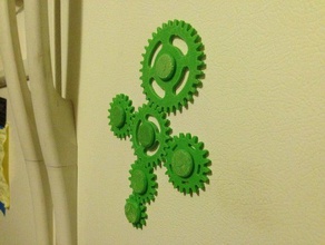 fridge gear magnets mechanical toys gears refrigerator 3d print model - Mito3D