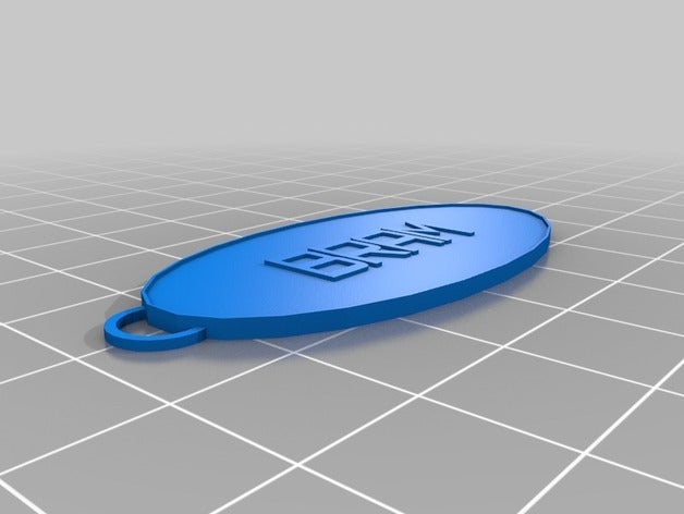 my customized oval keychain keychains 3D print model - Mito3D