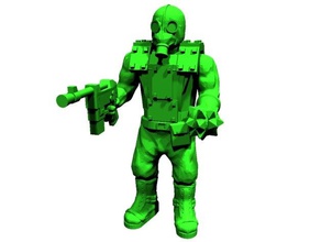 28mm space rebel people 40k download free fw gas mask insurgent interstellar miniature printable renegade soldier 3d print model - Mito3D