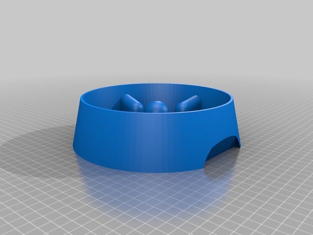 slow feeder dog bowl pets feed pet slowfood 3D print model - Mito3D