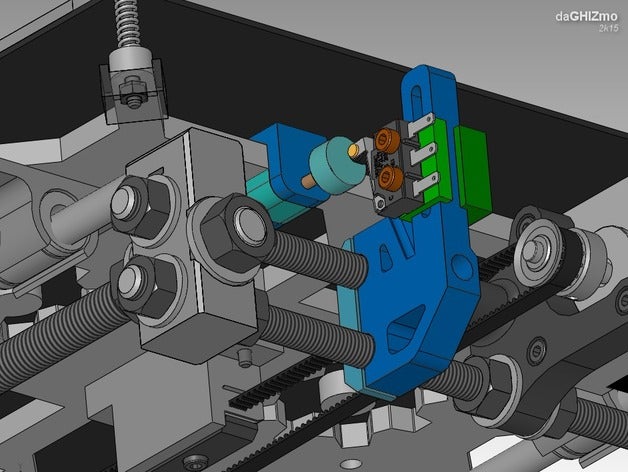 ayarlanabilir y endstop prusai3 3d yazıcı parçaları prusa i3 y-endstop arabası 3D print model - Mito3D