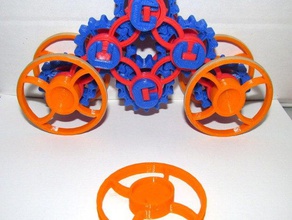 wheel simple gear frame construction toys 3d print model - Mito3D