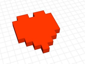 8-bit corazón props día de san valentín voxel 3dtin 3d print model - Mito3D