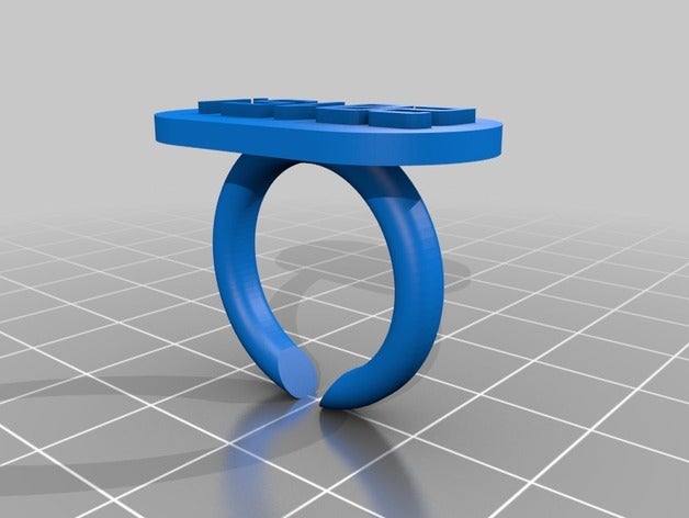 meu texto personalizado anel anéis 3D print model - Mito3D