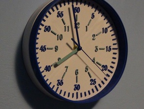 facile d'horloge ménage de l'horloge le visage protonik temps d'enseignement mur horloge 3d print model - Mito3D